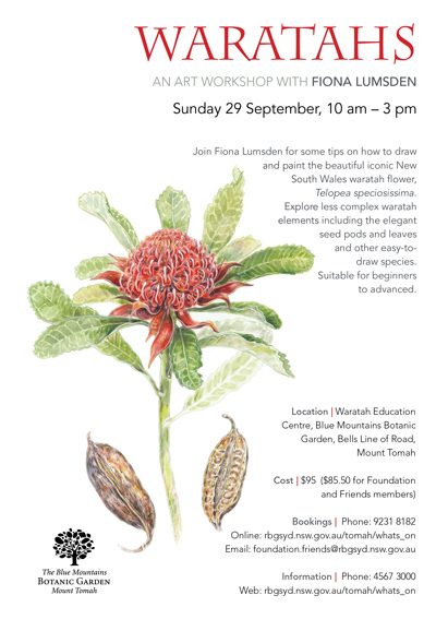 waratah art workshop flyer
